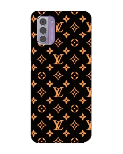 Чехол для Nokia G42 с картинкой «Золотая монограмма LV»