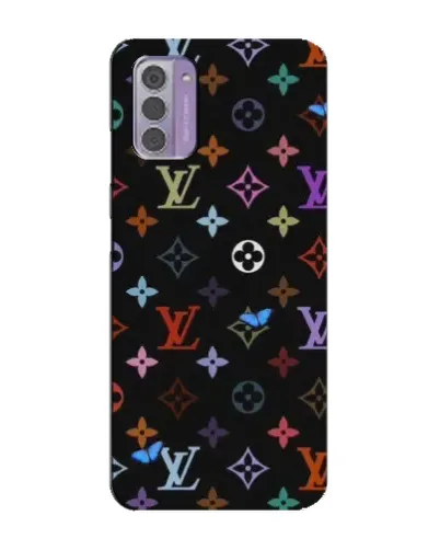 Чехол для Nokia G42 с картинкой «Цветная монограмма LV»