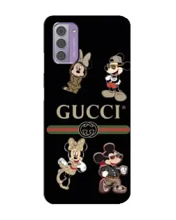 Чохол для Nokia G42 з картинкою «Gucci — герої Disney та монограма»