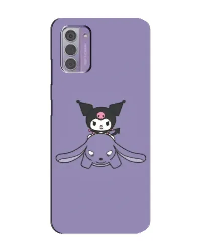 Чехол для Nokia G42 с картинкой «Kuromi на лиловом фоне»
