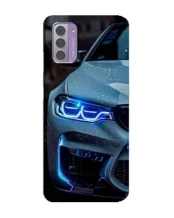 Чехол для Nokia G42 с картинкой «Взгляд BMW с синими фарами»