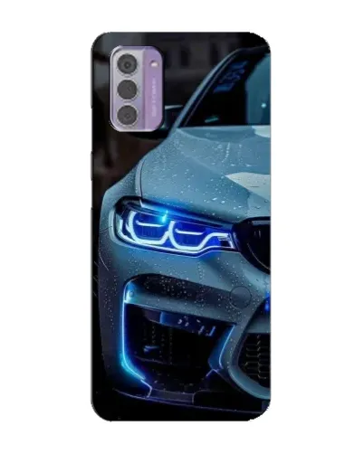 Чехол для Nokia G42 с картинкой «Взгляд BMW с синими фарами»