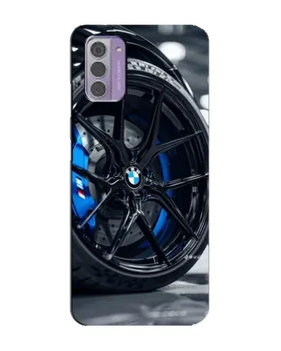 Чехол для Nokia G42 с картинкой «Колесо BMW вблизи»