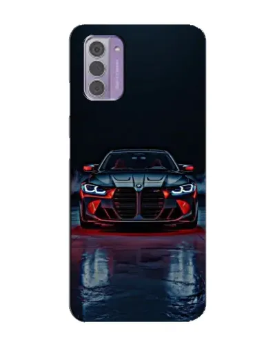 Чехол для Nokia G42 с картинкой «BMW на мокрой дороге»