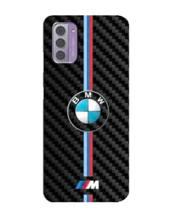 Чехол для Nokia G42 с картинкой «Эмблема BMW и карбон»