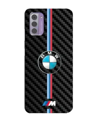 Чехол для Nokia G42 с картинкой «Эмблема BMW и карбон»