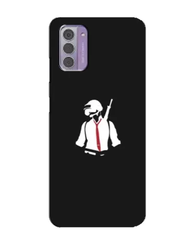 Чехол для Nokia G42 с картинкой «PUBG — силуэт воина»