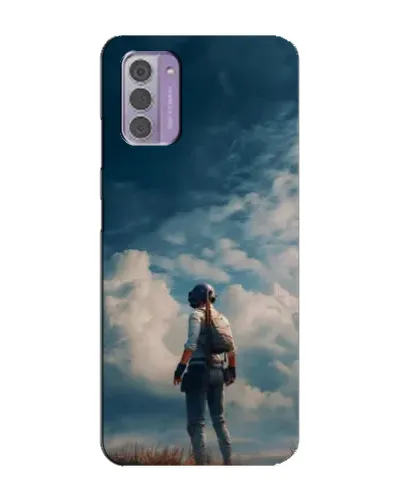 Чехол для Nokia G42 с картинкой «Герой PUBG на скале»
