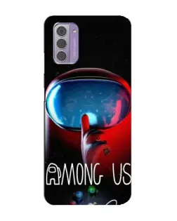 Чехол для Nokia G42 с картинкой «Красный импостер — макро» Чехол для Nokia G42 с картинкой «Красный импостер — макро»