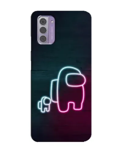Чехол для Nokia G42 с картинкой «Among Us неон-арт»