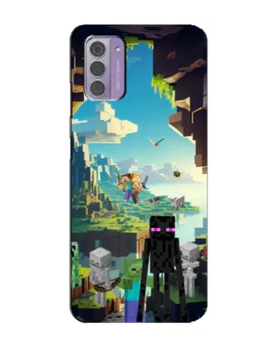 Чехол для Nokia G42 с картинкой «Эндермен в лесу»