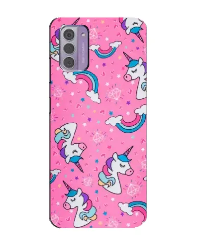 Чехол для Nokia G42 с картинкой «Unicorn паттерн розовый»