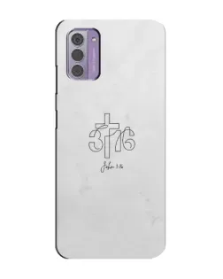 Чехол для Nokia G42 с картинкой «Иоанна 3:16 Крест»