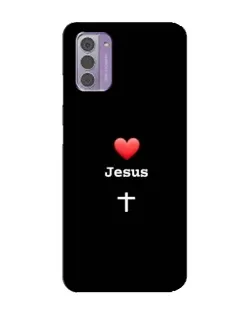Чехол для Nokia G42 с картинкой «Сердце - Jesus»