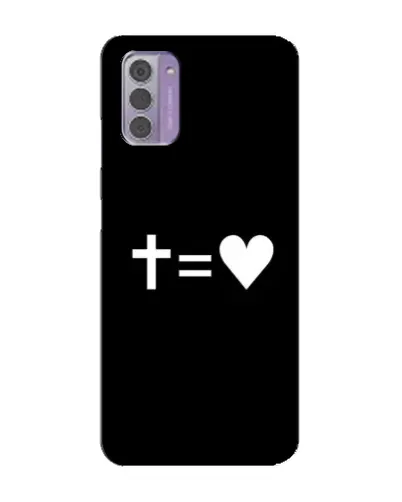 Чехол для Nokia G42 с картинкой «Крест и Сердце»