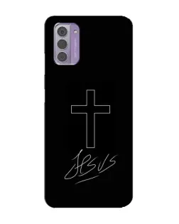 Чехол для Nokia G42 с картинкой «Графический крест Jesus» Чехол для Nokia G42 с картинкой «Графический крест Jesus»