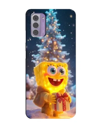 Чехол для Nokia G42 с картинкой «Рождественский Спанч Боб»
