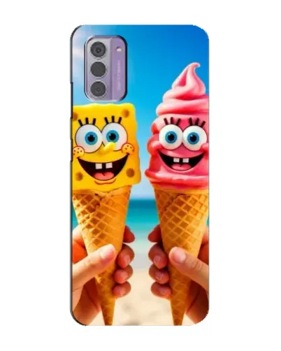 Чехол для Nokia G42 с картинкой «Спанч Боб мороженое»