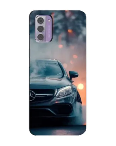 Чехол для Nokia G42 с картинкой «Mercedes — ночной город»
