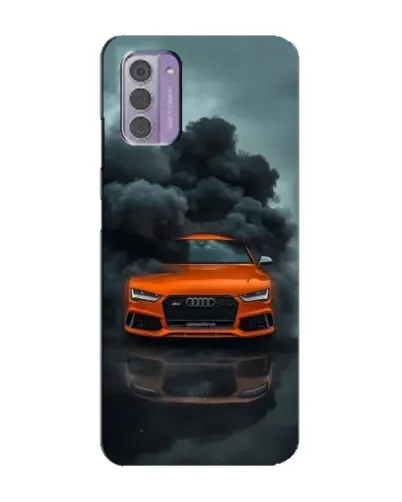 Чехол для Nokia G42 с картинкой «Audi в облаках дыма»