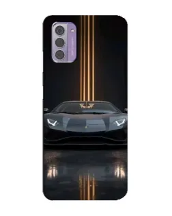 Чехол для Nokia G42 с картинкой «Lamborghini золотые линии»