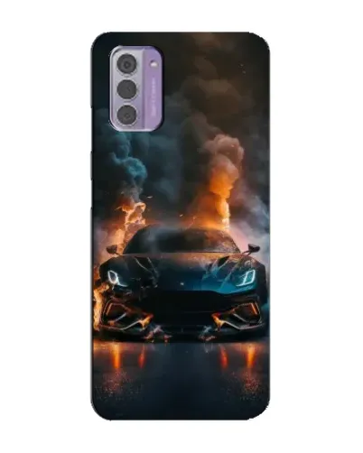 Чехол для Nokia G42 с картинкой «Lamborghini дымная эстетика»