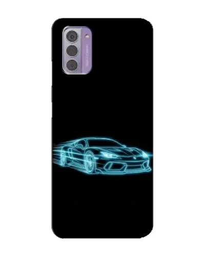Чехол для Nokia G42 с картинкой «Неоновый контур Lamborghini»