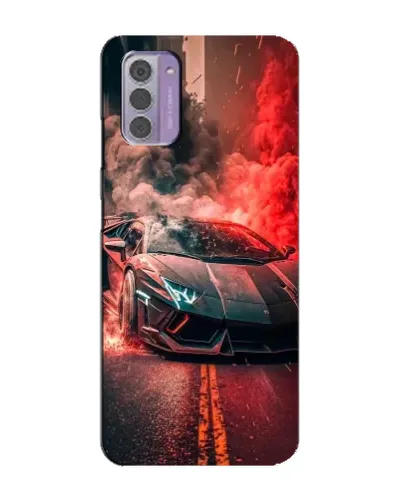 Чехол для Nokia G42 с картинкой «Lamborghini красный дым»