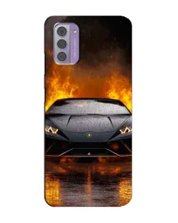 Чехол для Nokia G42 с картинкой «Lamborghini в огне»