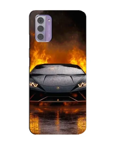 Чехол для Nokia G42 с картинкой «Lamborghini в огне»