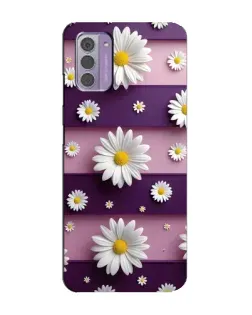 Чехол для Nokia G42 с картинкой «Ромашки на фиолетовом»