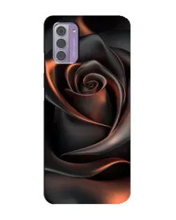Чехол для Nokia G42 с картинкой «Шелковая черная роза»