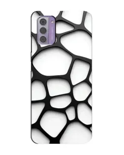 Чехол для Nokia G42 с картинкой «Белая объемная сетка»