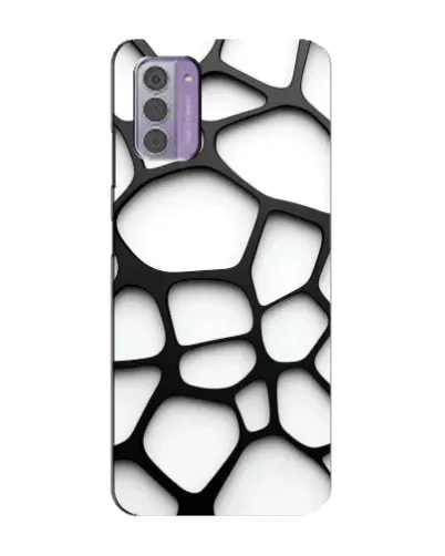 Чехол для Nokia G42 с картинкой «Белая объемная сетка»