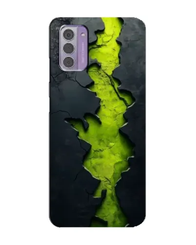 Чехол для Nokia G42 с картинкой «Салатовый разлом скалы»