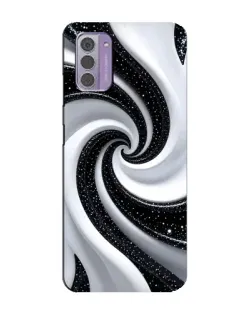 Чехол для Nokia G42 с картинкой «Черно-белая спираль»