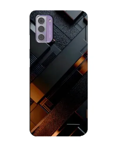 Чехол для Nokia G42 с картинкой «Черные геометрические блоки»