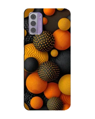 Чехол для Nokia G42 с картинкой «Объемные оранжевые сферы»