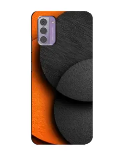 Чехол для Nokia G42 с картинкой «Геометрия оранжевых кругов»