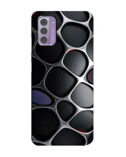 Чехол для Nokia G42 с картинкой «Объемная темная решетка»