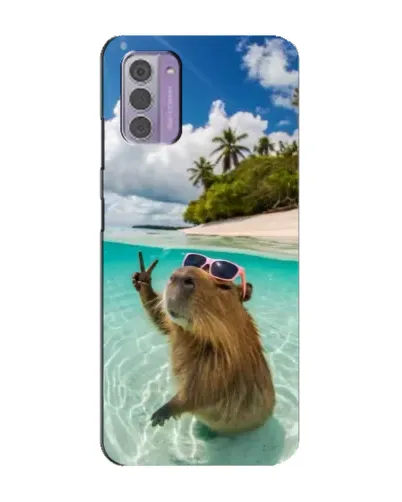 Чехол для Nokia G42 с картинкой «Капибара на море»