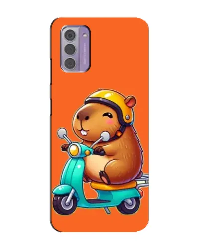 Чехол для Nokia G42 с картинкой «Капибара на скутере»