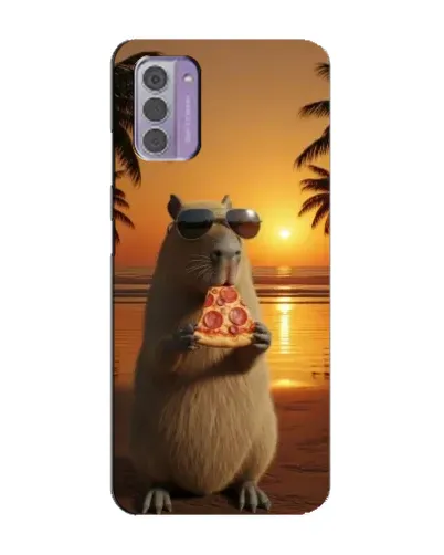 Чехол для Nokia G42 с картинкой «Капибара с пиццей»