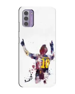 Чехол для Nokia G42 с картинкой «Акварельный Месси Барселона»
