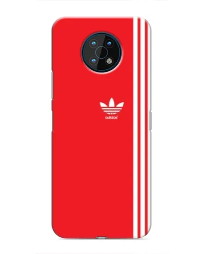 Чехол для Nokia G50 с картинкой «Красный минимализм Adidas»