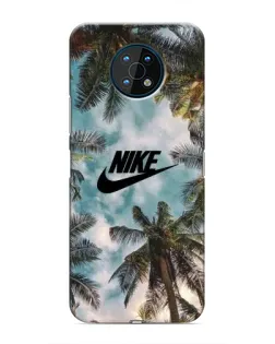 Чехол для Nokia G50 с картинкой «Тропический принт Nike» Чехол для Nokia G50 с картинкой «Тропический принт Nike»