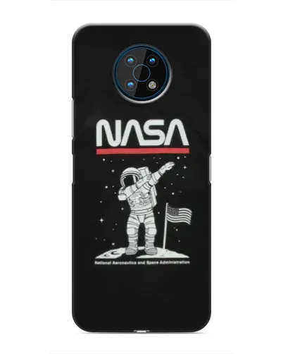 Чехол для Nokia G50 с картинкой «NASA — шагаем по Луне»