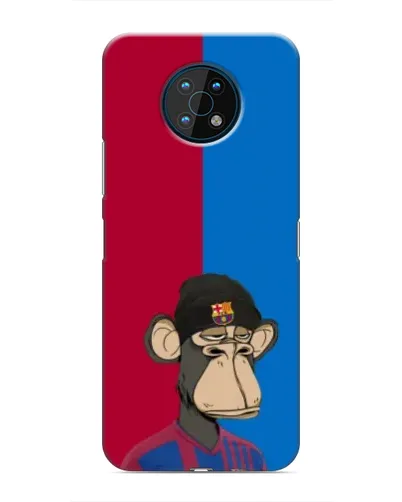 Чехол для Nokia G50 с картинкой «Bored Ape — фанат Барсы»