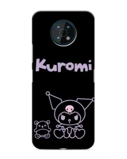 Чехол для Nokia G50 с картинкой «Kuromi — черный минимализм»