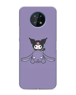 Чехол для Nokia G50 с картинкой «Kuromi на лиловом фоне»